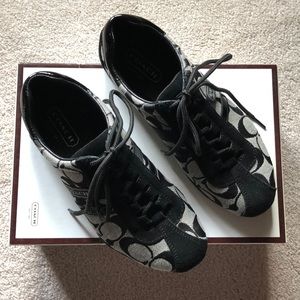 Authentic Coach black sneakers. Like New.